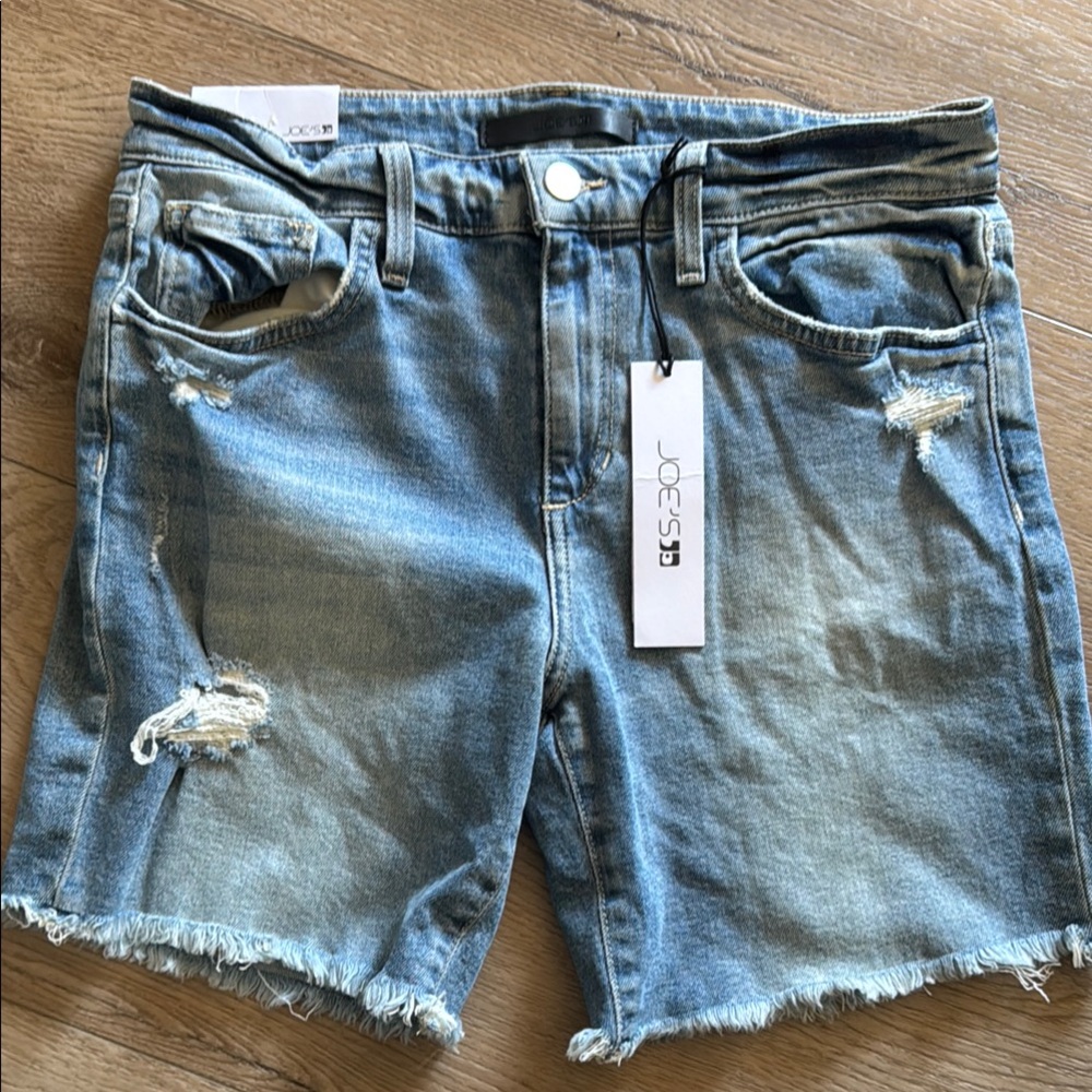 Joe's Jeans Blue Distressed Jean Shorts